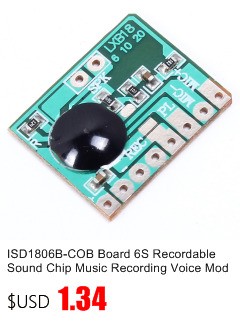 6secs 6S Sound Voice Audio Recordable Recorder Module Chip Programmable ISD1806B-COB Board 0.5W Speaker For Greeting Card