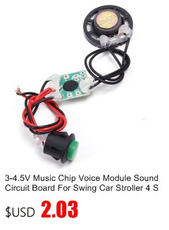 3-4.5V Music Chip Voice Module Sound Circuit Board For Swing Toy Children's Car Stroller 4 Songs Key Control